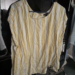 Torrid Striped Yellow and White Top